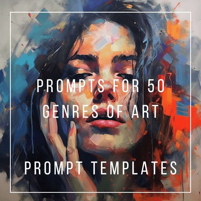 Prompt Templates for 50 Genres of Art